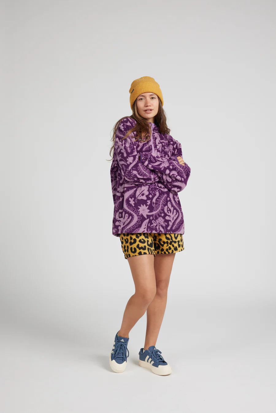 Airblaster Fleece Half Zip Blackberry Earth Life