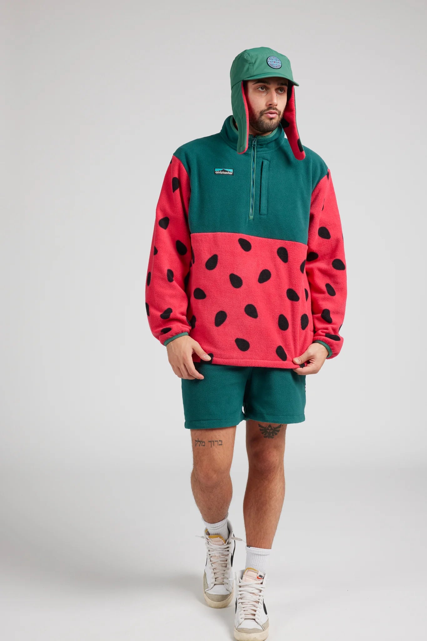 Airblaster Fleece Half Zip Watermelon