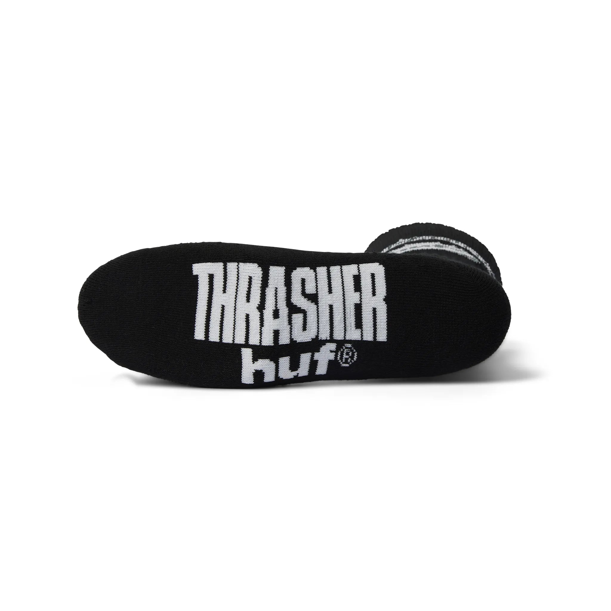 HUF x Trasher Logo Sock Black