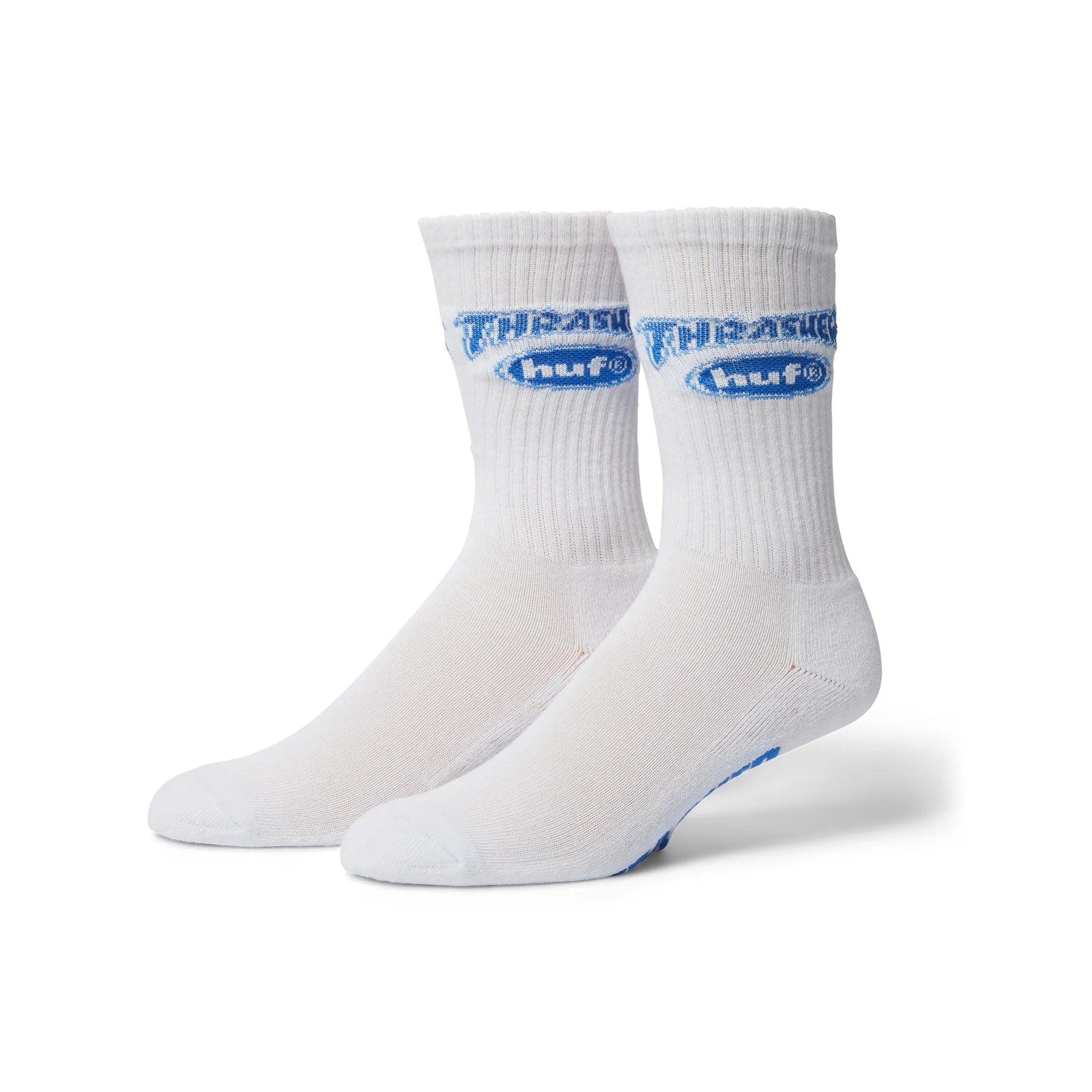 HUF x Trasher Logo Sock White