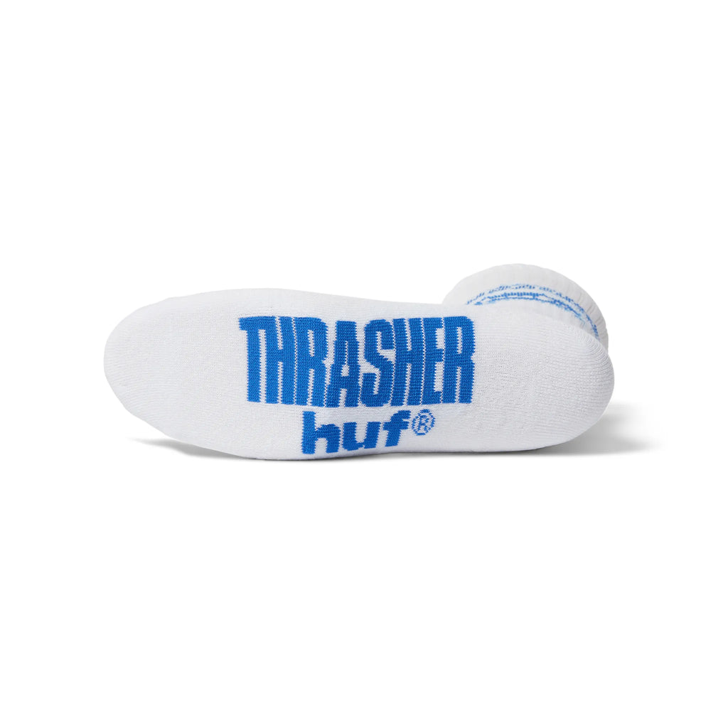 HUF x Trasher Logo Sock White